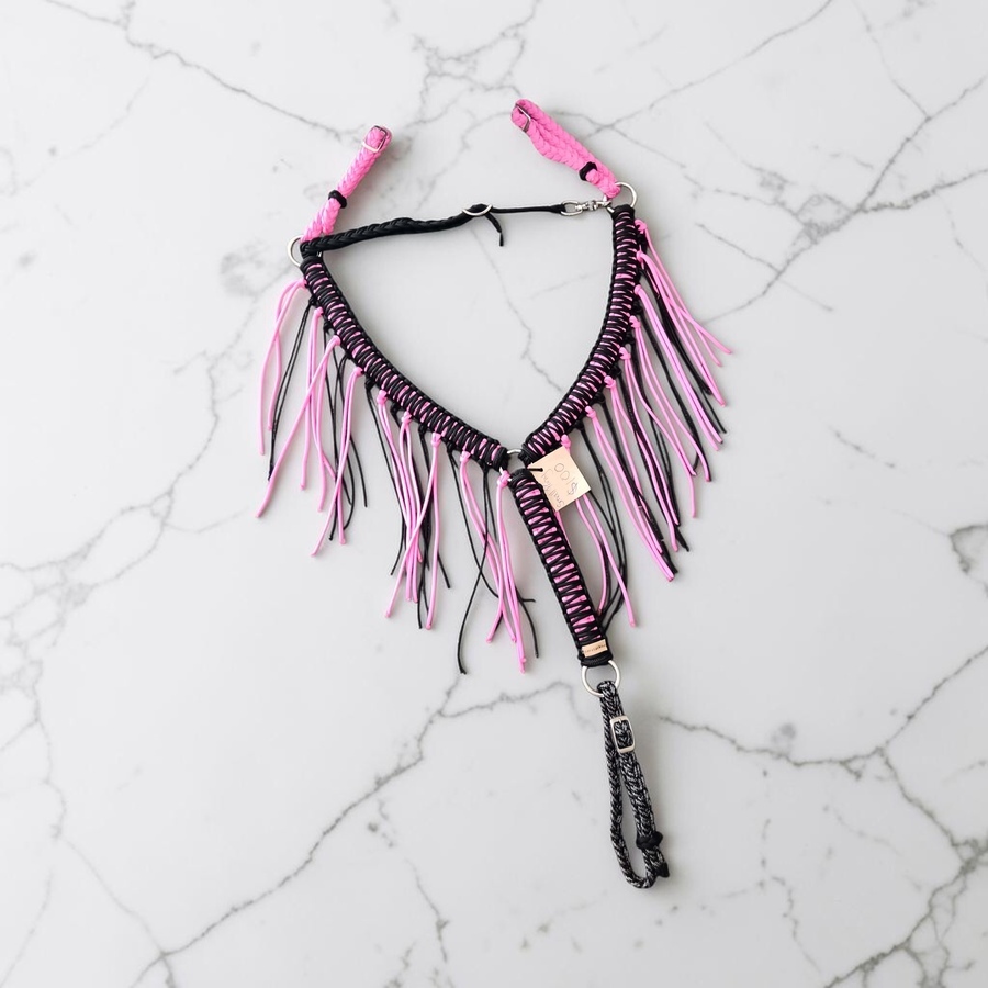 Pink & black Small pony/pony size Breastplate