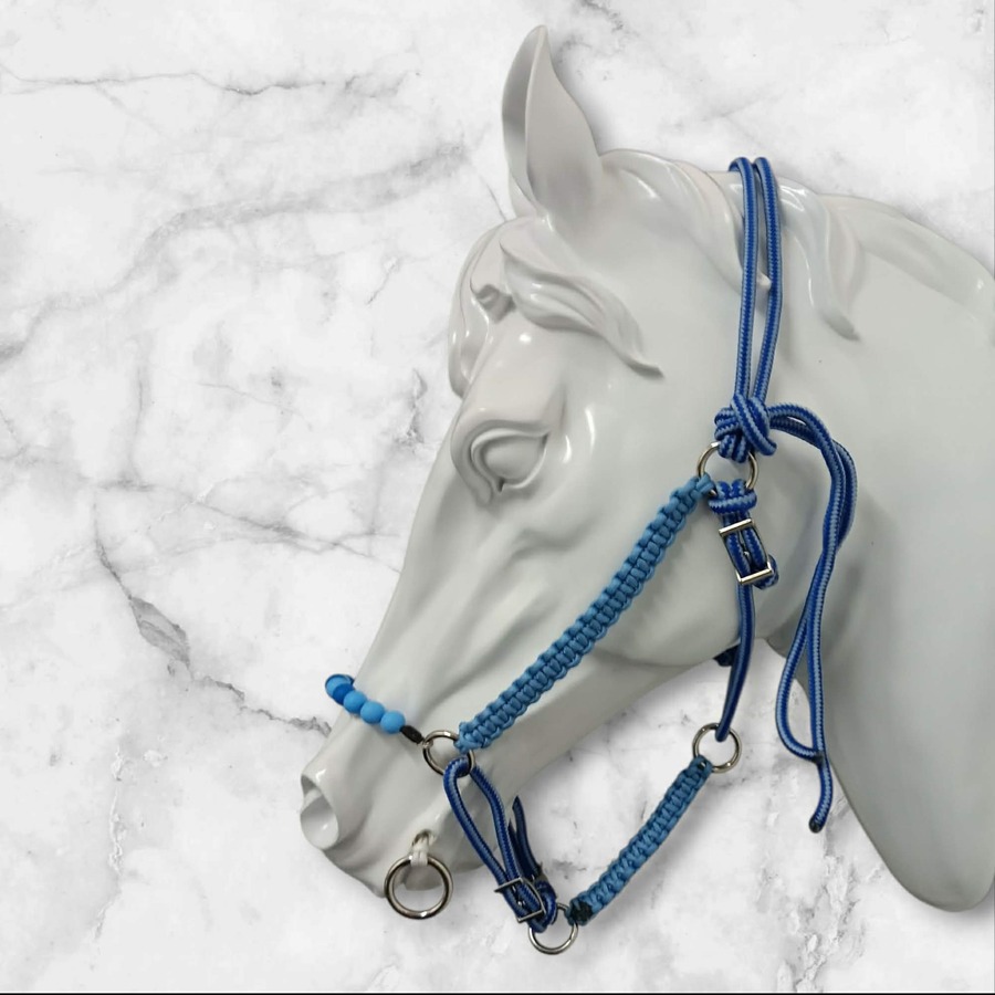 Cob size Hybrid halter silicone beaded noseband