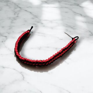 Reversible Browbands: Cob Size. Red & Black