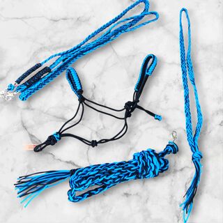 Complete 9-Foot  Clip-On Reins Set with Matching Halter, Lead Rope, and Neck Rope