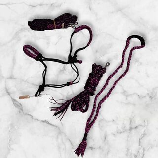 Complete 9-Foot Clip-On Reins Set with Matching Halter, Lead Rope, and Neck Rope