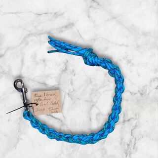 Foal Catch Strap Blue & Green reflective 52cm long