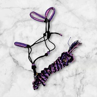Adjustable Horse Halters – Durable and Comfortable Fit with Lead Rope, Pony size