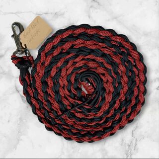 Premium Lead Rope for Horses – Durable and Reliable. Black & Red 12ft long