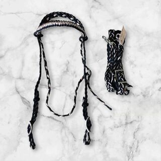 Black and camo cob/full braided bridle