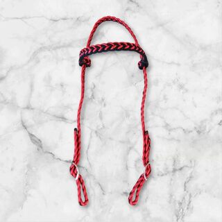 Pony bridle black red