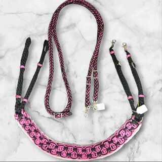 tripping breastplate with fluffy lining big pony/cob size with matching reins