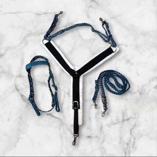 Full set cob size Breastplate, bridle and 9ft adjustable reins