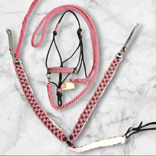 Xtra Full size matching set, sidepull halter, reins, breastplate